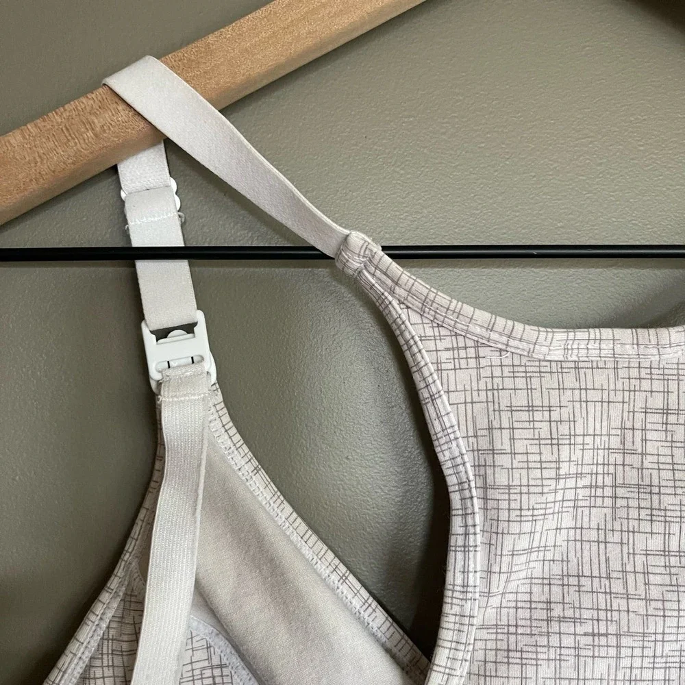 Bravado Designs Original Nursing Bra Crosshatch Grey Sz Medium Wireless Bralette